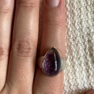 Sacred Seven gemstone teardrop ring